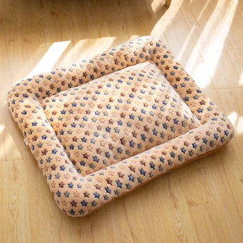 

Thick Coral Fleece Pet Dog Beds Mat for Small Medium Dogs High Elasticity PP Fiber Filler Puppy Bulldog House Kennel Cat Blanket