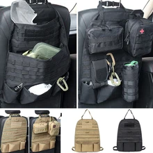 Открытый тактический органайзер для заднего сиденья автомобиля многофункциональные спортивные рыболовные сумки карман для хранения Военная посылка Molle чехол для сиденья сумка