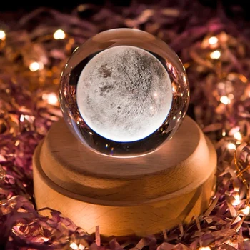 

Wooden Music Box Creative Crystal Ball Electronic TypeMusical Box Rotate Twinkling LED Light Sky Girl Friends Birthday Gift