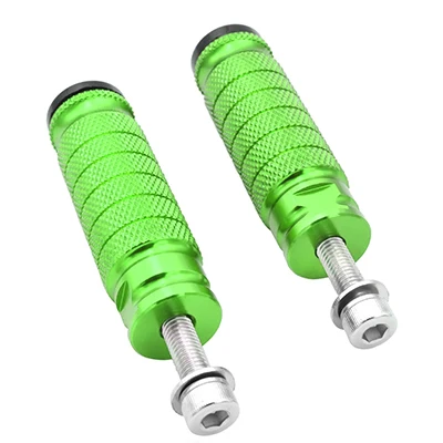 JAER Универсальный мото M8 8 мм подставки для ног peg подножки медалей для Kawasaki Yamaha KTM Suzuki Honda мотокросса Rearset задние наборы - Цвет: Зеленый