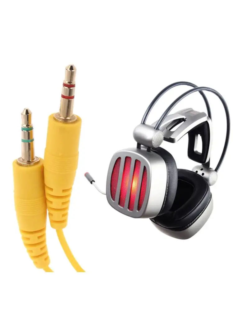 

Extension Cable headset extend cord for steelseries siberia v2 gaming headphone length 2m with 3.5 mm headphone splitter