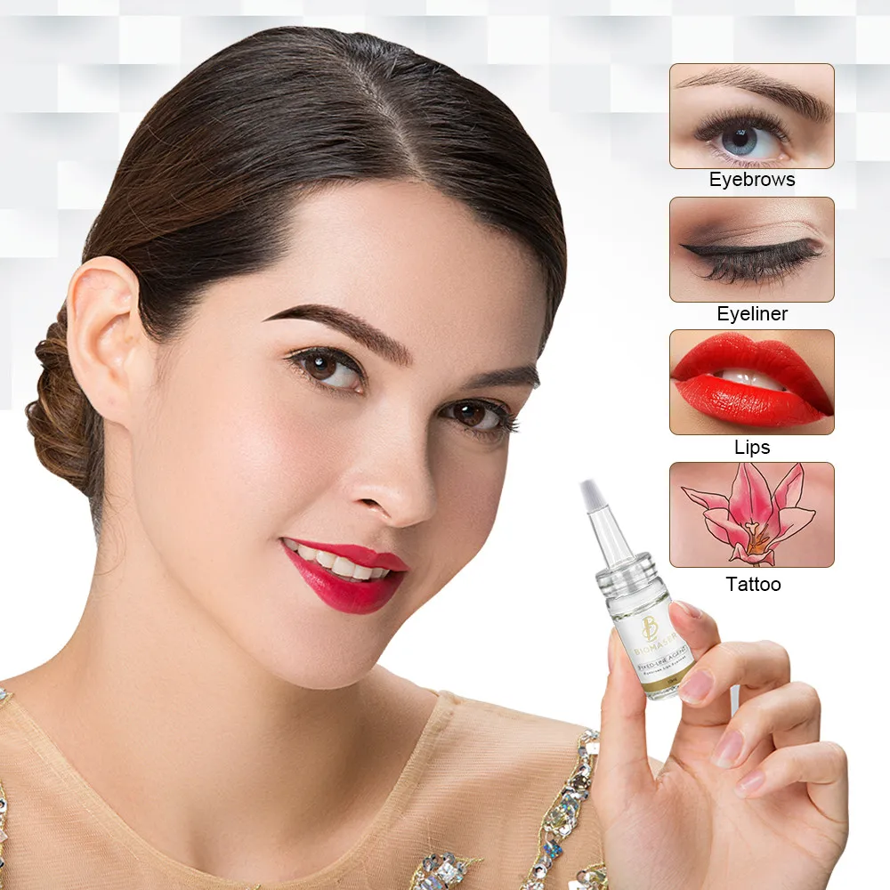 Biomaser Microblading Pigment Fixing Agent Permanent Makeup Ink Color Lock Assistence Eyebrow Fixed-line Tattoo Supplies tattoo ink tattoo ink pigment