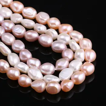 

Natural freshwater pearl Irregular White / Pink / Purple For making necklaces, bracelets and Earrings 8-9mm