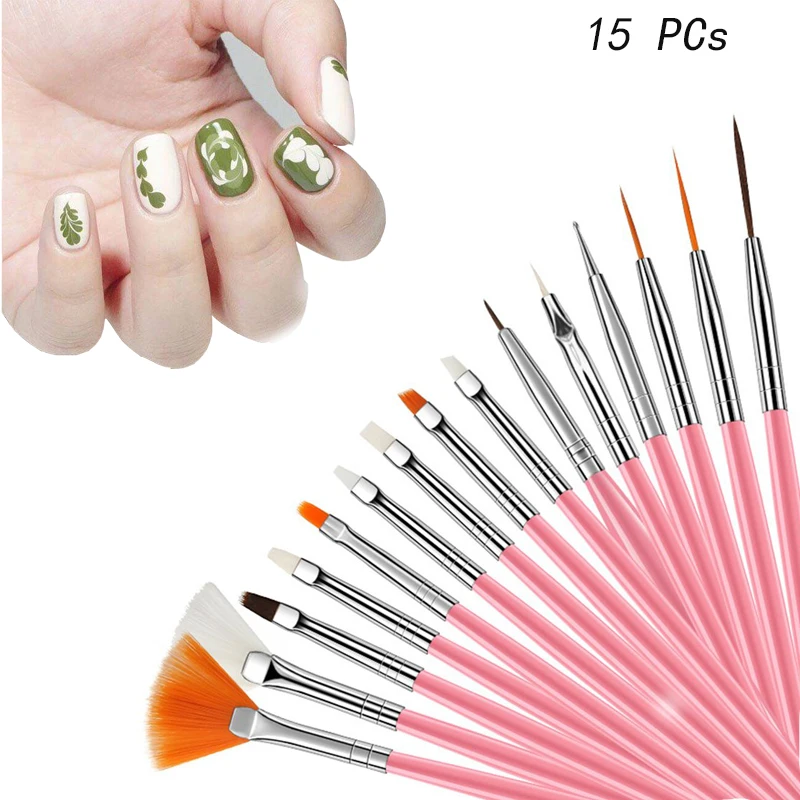 

Nail Art Pen Nail Pen Set Phototherapy Pen Nail Polish Brush Embellishment Design Tool 15 Pieces