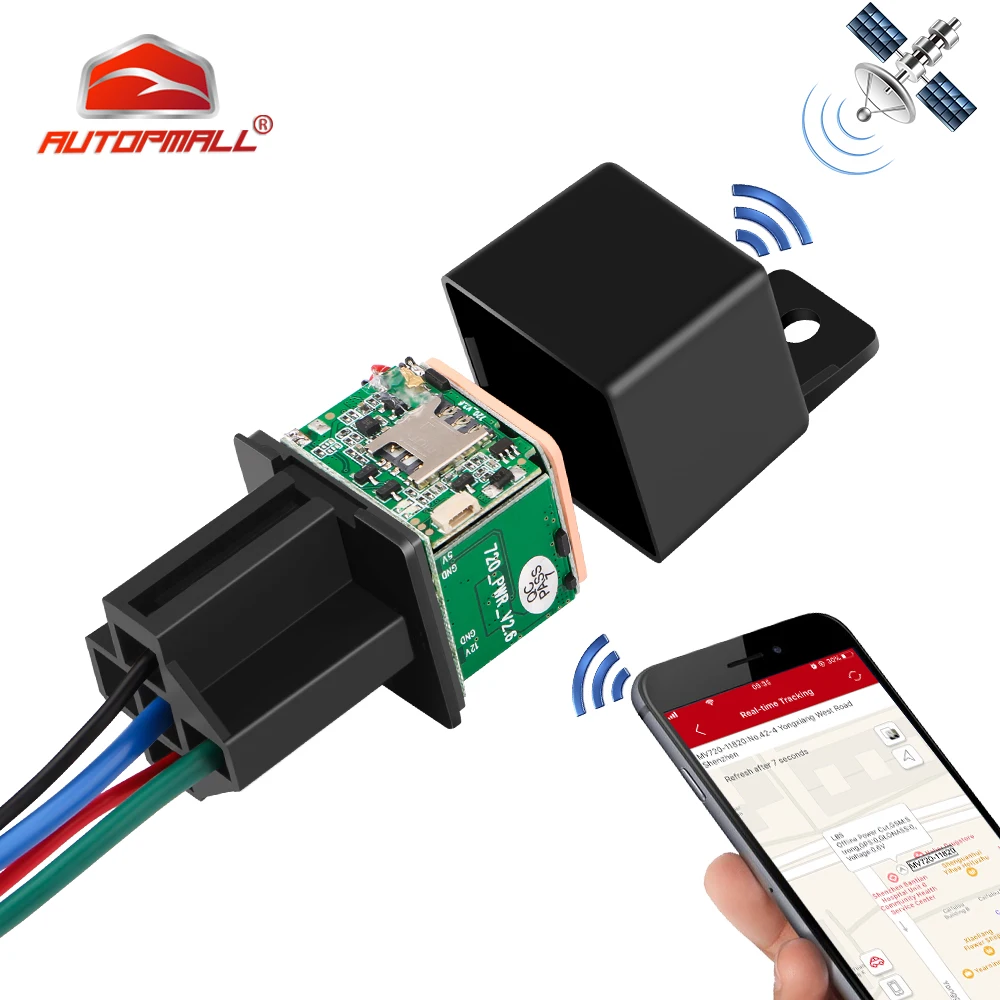 Relay GPS Tracker Car GPS Locator Cut Off Oil Fuel LK720 Upgrade Version GSM GPS Car Tracker Real-time Track Free APP PK CJ720