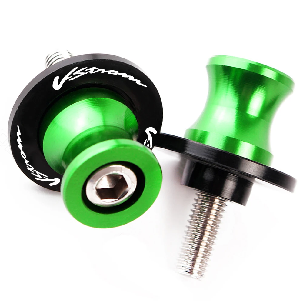8 mm green Для Suzuki DL250 v-strom Мотоцикл с ЧПУ Поворотные ручки, катушки, слайдеры, 6/8/10 мм качели винт Ползунки с v-strom логотип - Цвет: 8 mm green
