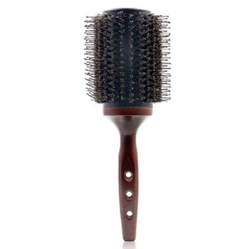

ABVP Big Size Wood Round Hairdressing Brush Boar Bristle Round Hair Brush Professioanl Hair Brushes Hair Styling Hairbrush