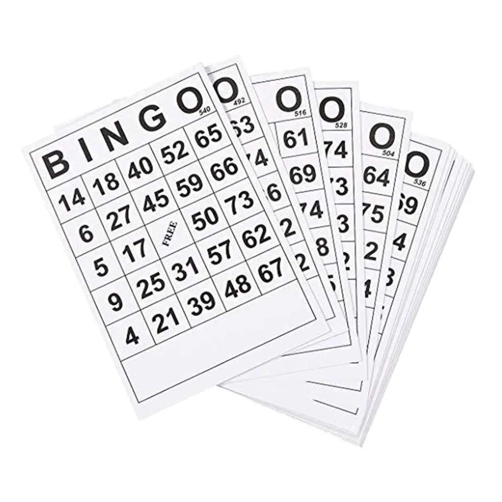 60pcs Large Bingo Cards Easy Read For Adults & Children Bingo Game Cards Sheets 0 To 75 Digits 5.9x7.1
