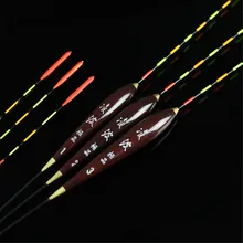 

3pcs Fishing Float Wood Fluorescent High Sensitivity Bobber Luminous Float Marked Bold Fishing Light Float Fishing Accessories