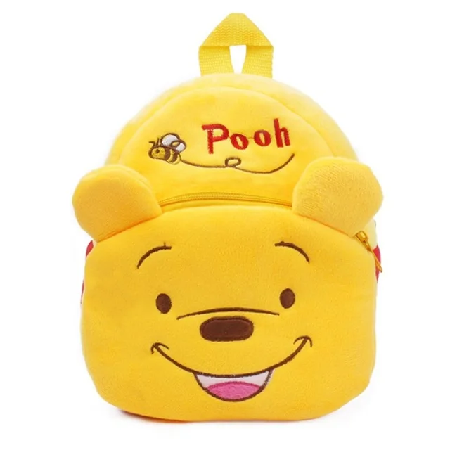 Disney cartoon plush toy backpack Mickey Mouse Minnie Winnie the Pooh Avenger image backpack children kindergarten bag - Цвет: Pooh