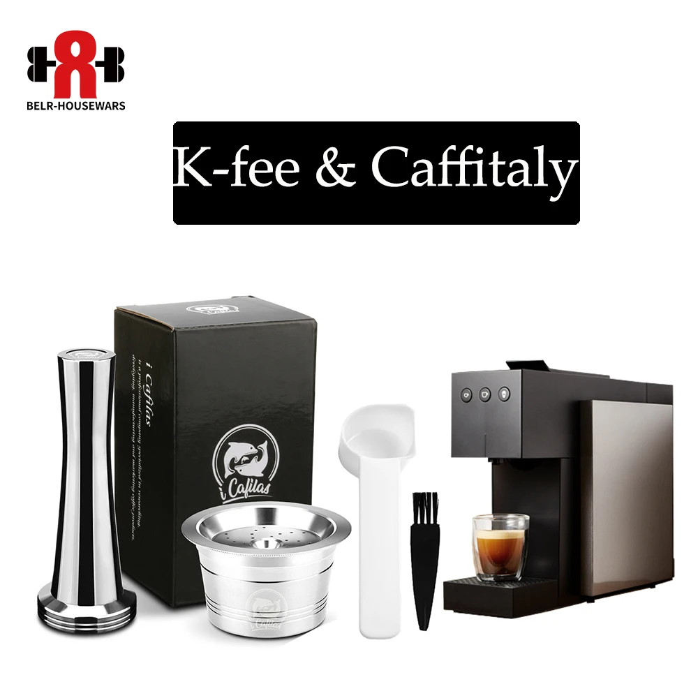 Icafilas Stainless Steel Coffee Capsule Pod Reuable K Fee Filters For Tchibo Cafissimo Aldi Expressi Coffee Marke Tamper Spoon Coffee Filters Aliexpress