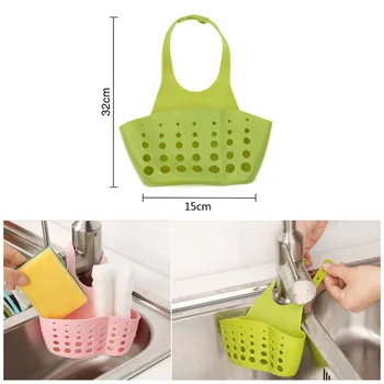 

Adjustable Snap Sink Sponge Storage Rack Hanging Basket Portable Baskets Home Kitchen Hanging Drain Bag