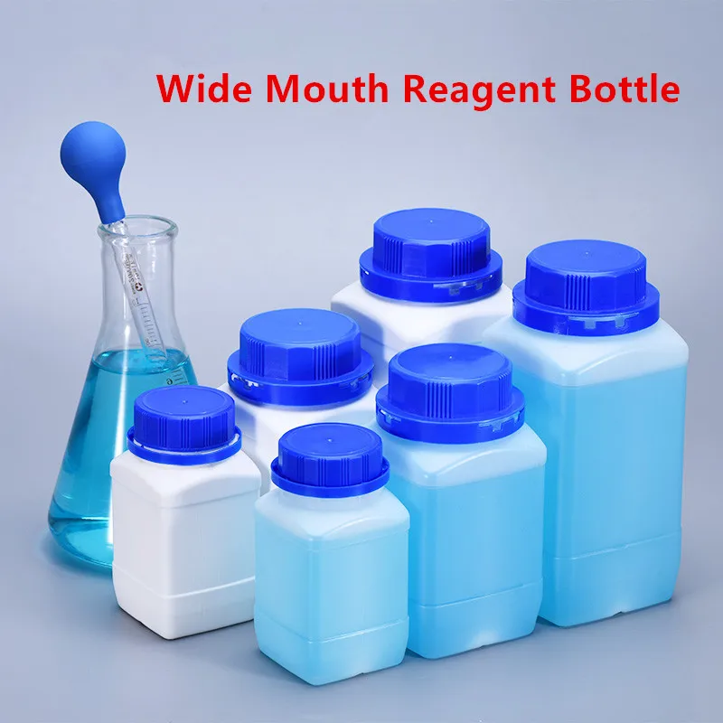 

1PCS Empty Reagent bottle Wide Mouth Storage container for ink Cream Liquid Food Grade HDPE bottle 250ML 500ML 1000ML