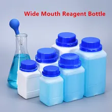 1 recipiente vazio do armazenamento da boca larga da garrafa do reagente dos pces para a garrafa líquida 250ml 500ml 1000ml do hdpe do produto comestível do creme da tinta