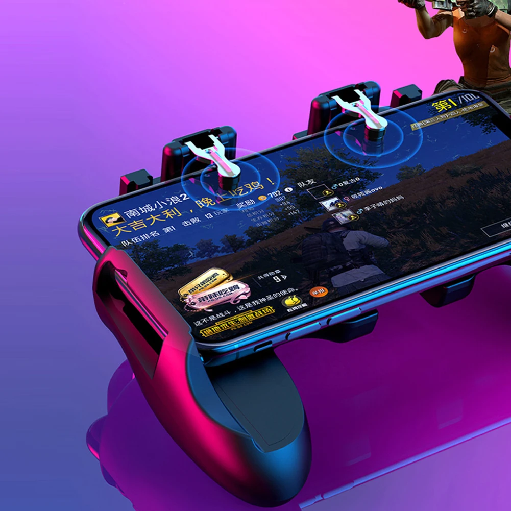 PUBG мобильный игровой контроллер геймпад триггер Aim Кнопка L1R1 джойстик для шутеров для IPhone Android телефон с охлаждающим вентилятором