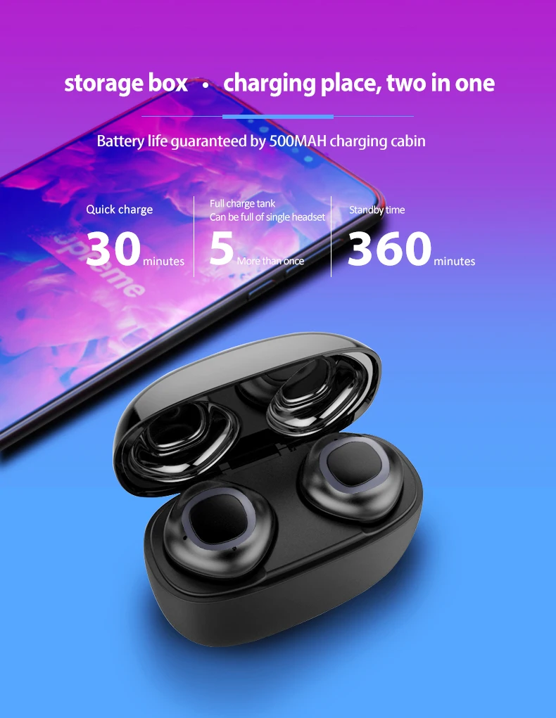 Беспроводные наушники huawei с Bluetooth 4,2, беспроводные наушники с отсеком для зарядки, портативное зарядное устройство, спортивные наушники, зарядная коробка