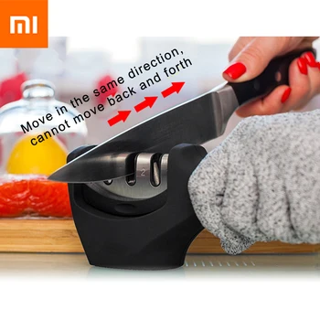 

xiaomi Knife Sharpener 3 in 1 Diamond Coated&Fine Rod Knife Shears and Scissors Sharpening stone System Stainless Steel Blades