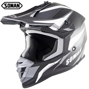

Ece Approved Soman SM633 Motocross Modular Motorcycle Helmet Flip-up Full-face dirt bike downhill off road racing scoter helmets