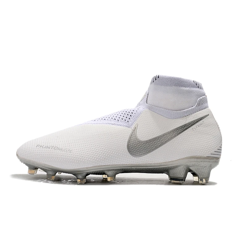 Nike Phantom VSN тени Elite DF FG Футбол бутсы кроссовки Для мужчин футбольные бутсы с волнообразным краем; Zapatos De Futbol Hombre Nike Бутсы; большие размеры 39-45 - Цвет: Белый