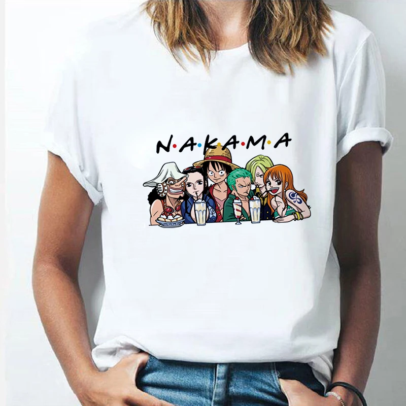 LUSLOS NAKAMA Monkey · D Luffy Friends Футболка с принтом Харадзюку одна штука короткий рукав