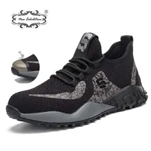 Новая выставочная защитная обувь для мужчин, дышащие, анти-разбивающиеся, анти-пирсинг, рабочие ботинки со стальным носком, уличные защитные рабочие кроссовки