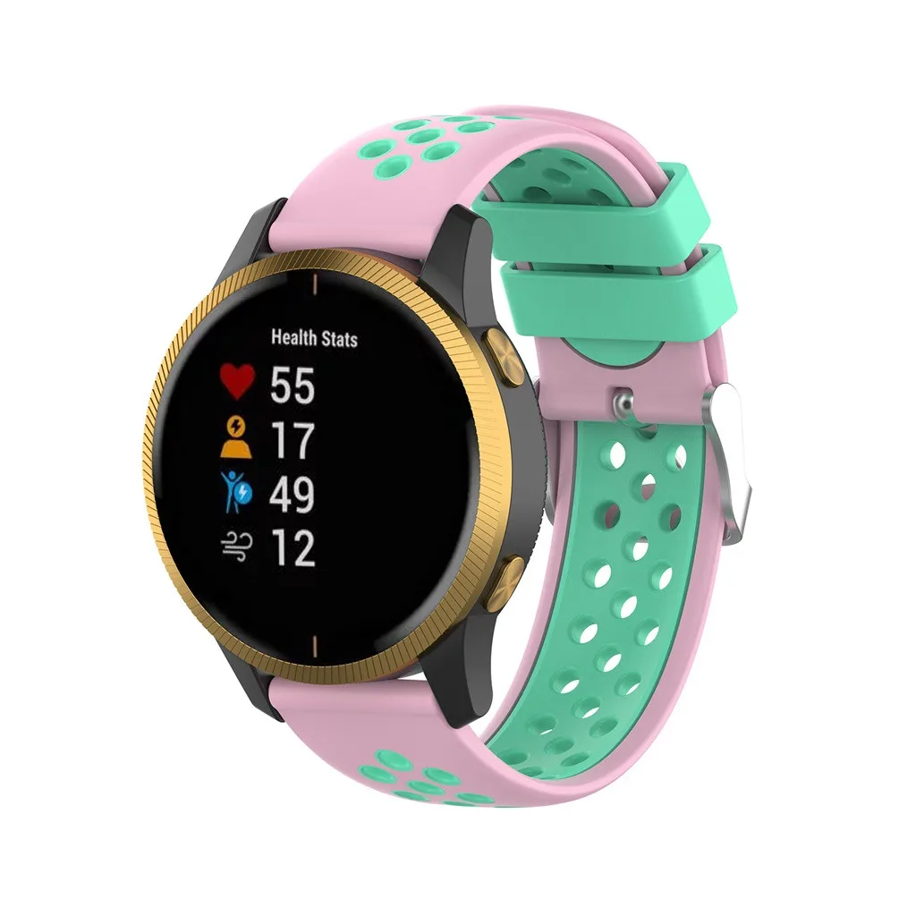 Ouhaobin Модный спортивный силиконовый ремешок 20 мм для Garmin Venu ремешок для браслета на запястье умные часы замена 923#2
