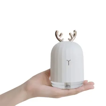 

220ML Ultrasonic Air Humidifier Aroma Essential Oil Diffuser for Home Car USB Fogger Mist Maker with LED Night Lamp(White)