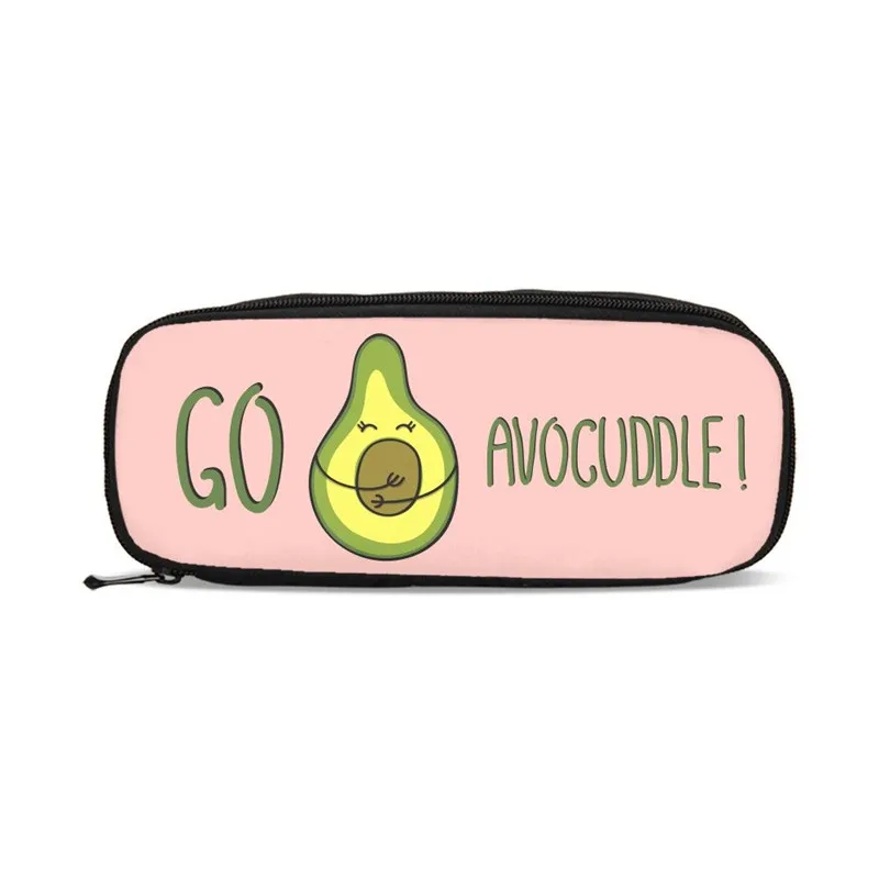 

3D Cute Avocado Printing Wallets For Girls Boys Pencil Case School Student Supplies Pen Box Pen Bag Kids Stationer Storage Purse