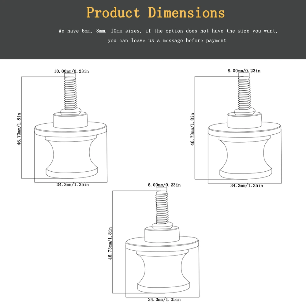  ĵ Swingarm Spools  ĵ  ̴ HONDA VT1100 1996 1997 1998 1999 2000 2001 2002 2003 2004 2005