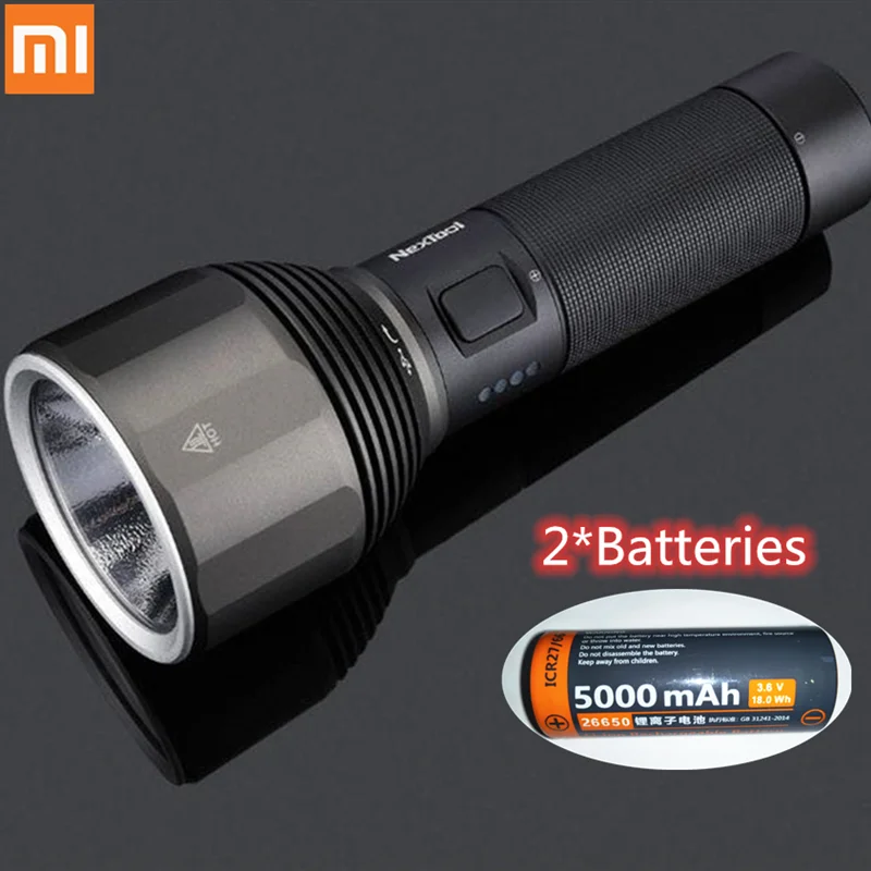 Светодиодный фонарик XIAOMI Mijia NexTool 2000 лм 380 м 5 режимов IPX7 перезаряжаемый