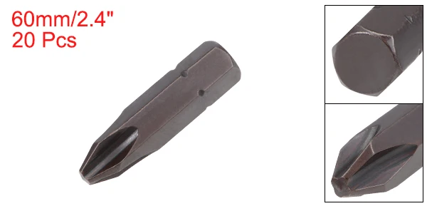 5or16inchx32xPH3 20p Uxcell 3/5/8/10/20 штук отвертка Philips bits с шестигранным хвостовиком Длина крест Магнитная отвертка бит покраснение 1/4 дюйма 5/16 дюймов - Цвет: 5or16inchx32xPH3 20p