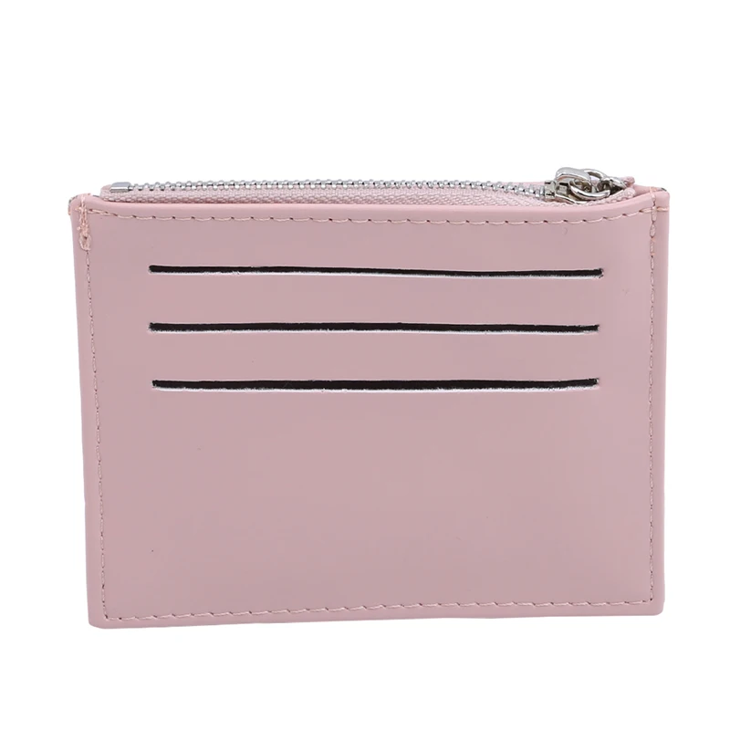 light pink Корейский стиль, держатель для карт, многофункциональные, милые, тонкие, женские кошельки, маленький кошелек, розовый, женский тонкий кошелек, сумка для денег, сумка для ключей от автомобиля - Цвет: light pink