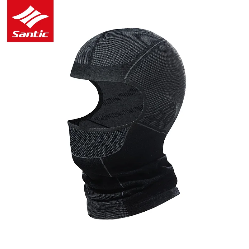 

Santic Winter Cycling Cap Warm Windproof Cycling Face Mask Balaclava Skiing Fishing Skating Hat Head Wear Black