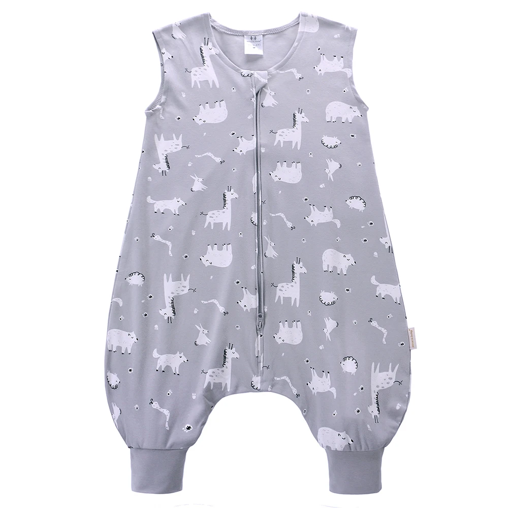 Sleeping Bags For Baby 2-5Years Summer Thin 0.5Tog Kids Play In Room Sleeveless Split-Leg One-Piece Boys Girls Baby Sleepwear