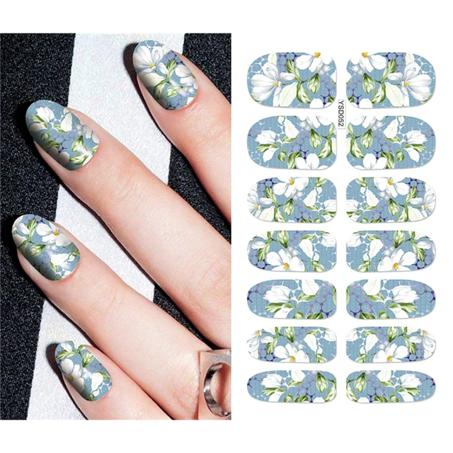 Nail Stickers For Nails Sliders 3D Color Water Transfer Nail Sticker Creativity Decoration Art Necklace Pattern Dreamcatcher YSD052
