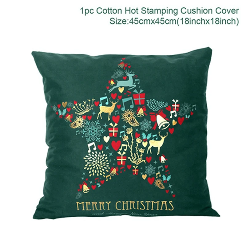 Cushion cover C Одежда для питомцев с изображением снеговика Санта Клауса, подарки, наклейка на автомобиль, Рождественский Декор для дома,, Рождественский Декор, на год - Цвет: Cushion cover C