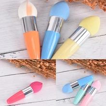 1 шт. профессиональная скошенная пулевидная ручка спонж для макияжа основа для макияжа Косметическая Ручка спонж 6 в цвете макияж губка 50