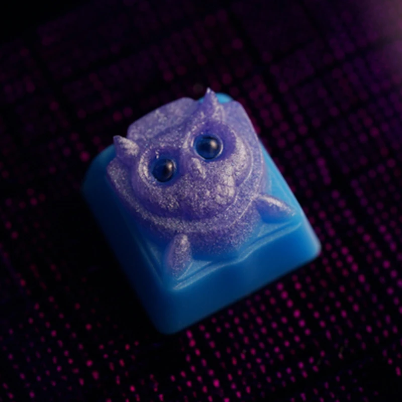 Сова подсветка смолы Keycap для Cherry Mx Переключатель Механическая игровая клавиатура нестираемые Красочные крышки DSA профиль - Цвет: owl 19