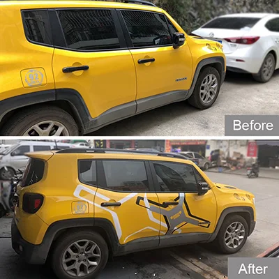 only body sticker Большое переднее покрытие на голову карта стикер маршрута тело Дверь Наклейка виниловая графика для Jeep Renegade - Название цвета: only body sticker