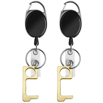 

Key Door Opener Closer Tool,Door Opener No Press,Door Keychain Stylus, Contactless Safety Door Opener,Keep Hands Clean