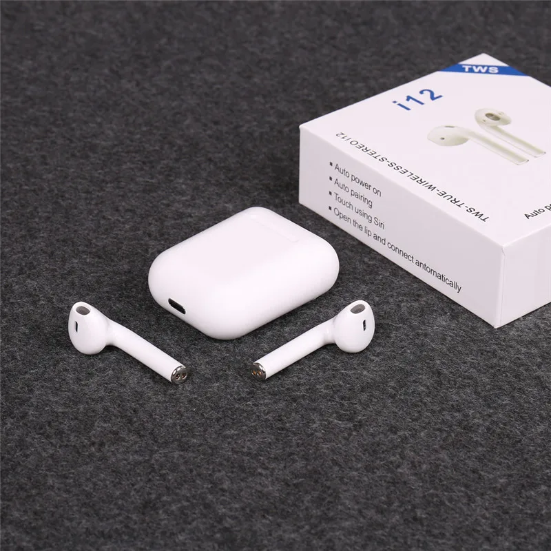 I12 TWS наушники беспроводные наушники Bluetooth 5,0 3D супер бас с микрофоном Поддержка ios и Android для iphone xiaomi huawei