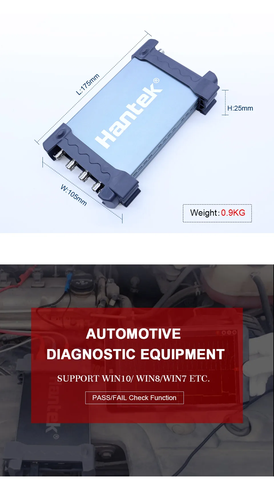 Hantek 6074BE(серия Kit IV) 4CH 70MHZ автомобильное диагностическое оборудование действие зажигания/датчик/Диагностика шины/артистка