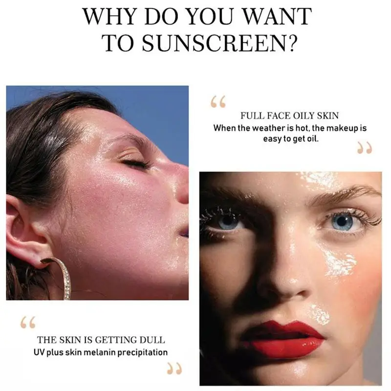 Коллагеновый солнцезащитный крем SPF50 + для лица отбеливающий ухода за кожей