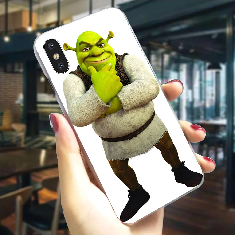 K2517503 Защитный зеленый чехол для телефона Shrek для iPhone XR 5 5S SE 6 6 S/6 6S Plus 7 8/7 8 Plus X XS Max жесткий чехол - Цвет: K2517503