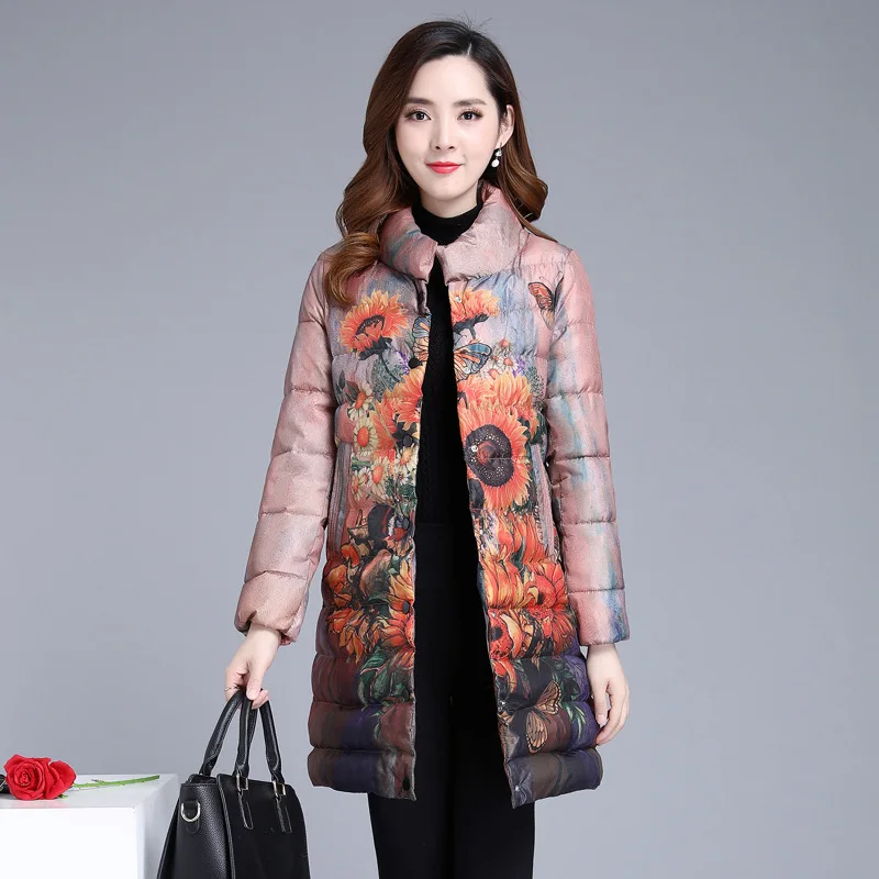 

2019 New Style Middle-aged WOMEN'S Cotton-padded Clothes Female Winter Fashion Western Style down Jacket Cotton-padded Clothes L