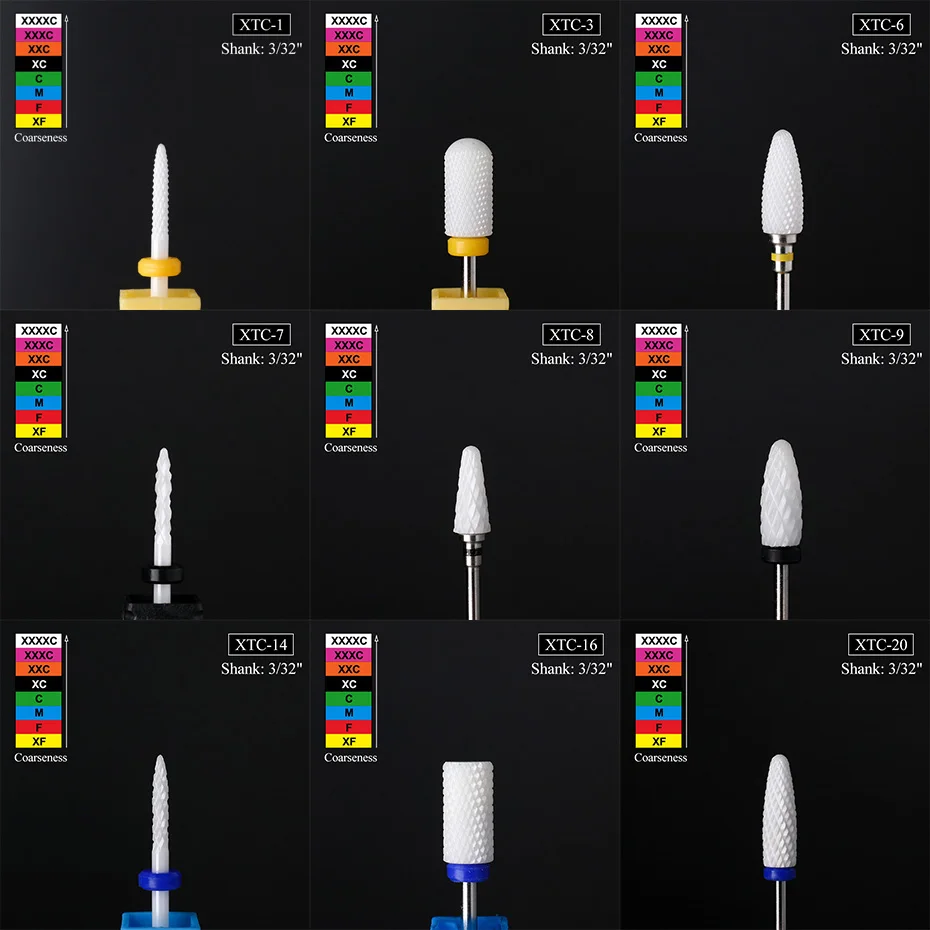 Ceramic Nail Drill Bit Carbide Manicure Rotate Burr Milling Cutter Electric Nail File Pedicure Drill Nail Care 2