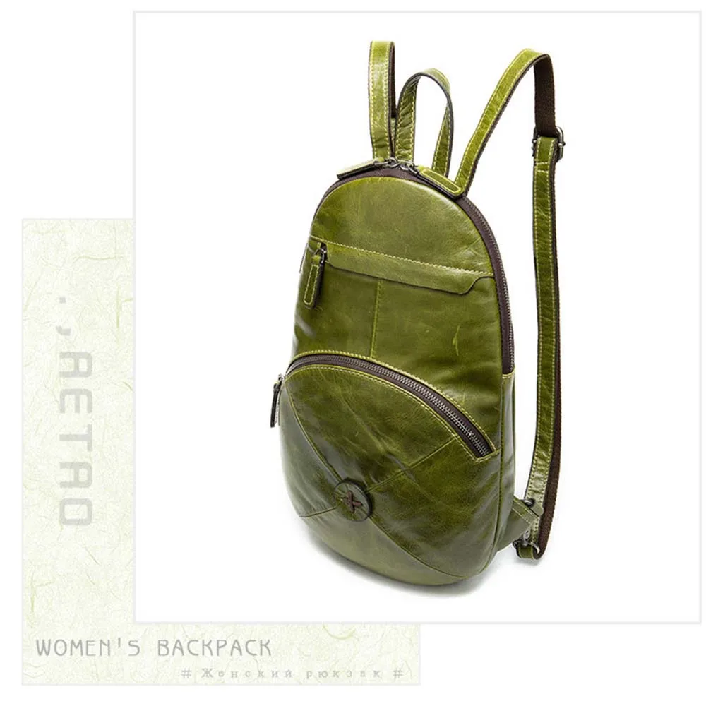 Lukegaer масло воск кожаный рюкзак шляпа форма для женщин Backbags специальные подарки Сумки на открытом воздухе Высокое качество