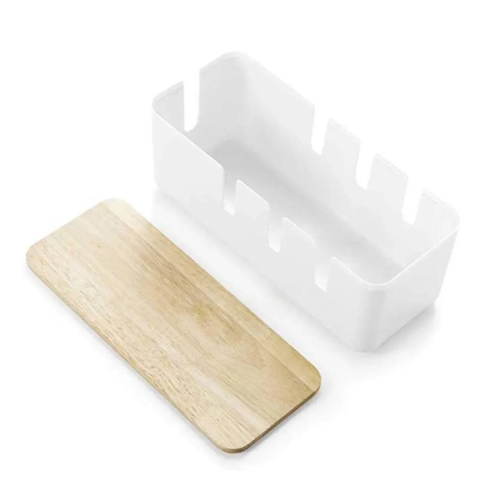 

Data Cable Storage Box Power Socket Black White Cable Tidy Storage Box Anti Dust Charger Socket Organizer Network Line Storage