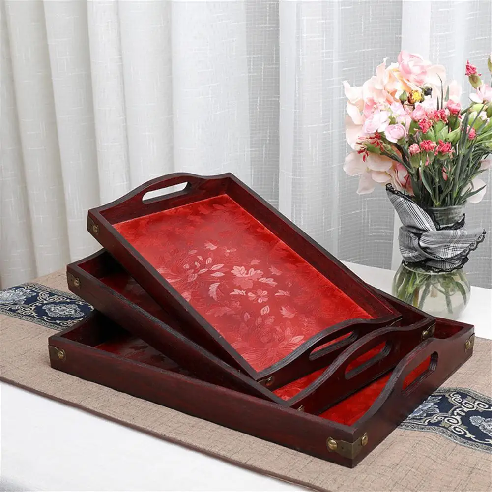 Rectangular Storage Tray Essential Oil Dish Bowl Mixing Tray Home Wooden Tray Kitchen Restaurant Fruit Bowl
