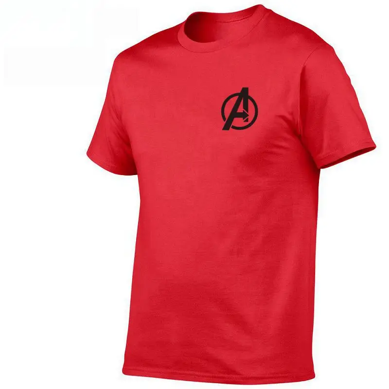 Новая футболка Marvel The Avengers 4 Летняя мода размер плюс мужской футболки Camiseta с коротким рукавом с принтом повседневные мужские футболки с круглым вырезом - Цвет: red